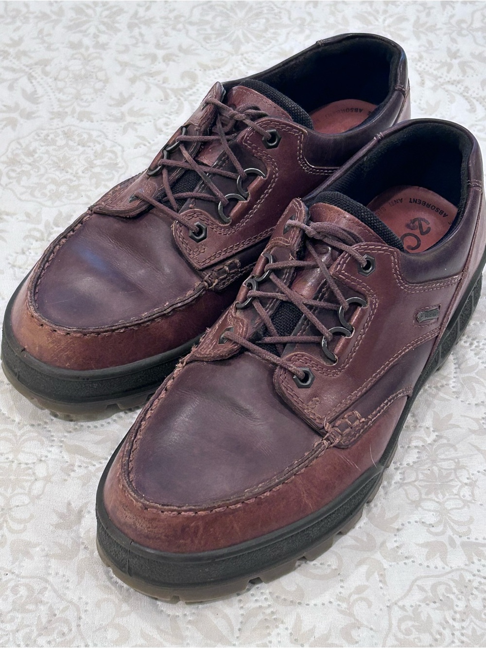 ECCO Men's Track 25 Low GORE-TEX Brown Leather Lug Lace-Up Size US 9-9.5 EU 43